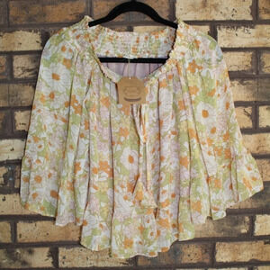 NWT Kori floral flowy blouse